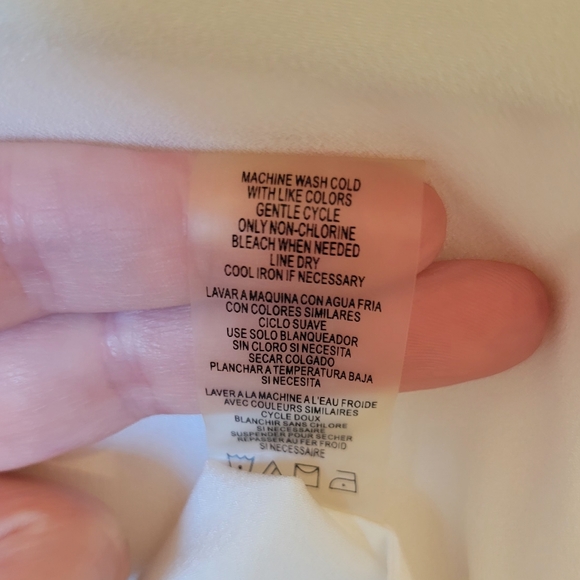 Karl Lagerfeld Women's White Ruffle Top Large - Picture 5 of 7